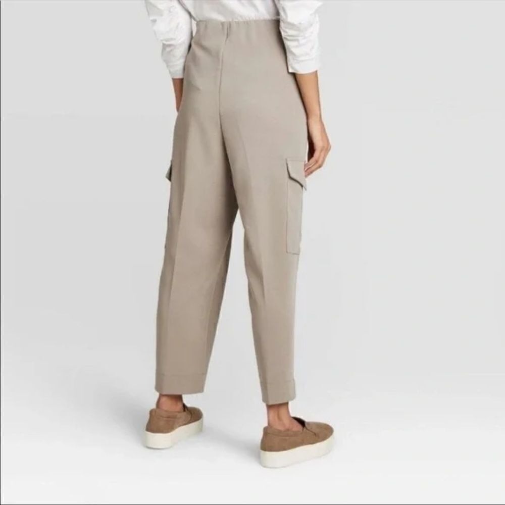 Prologue Womens Neutral Ankle Length Casual Cargo Trouser Pants, Plus 14 - Picture 2 of 14